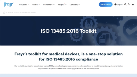 Explore our QMS Toolkit: A video tour of Freyr’s ISO 13485:2016 Toolkit 