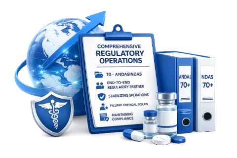 Comprehensive Regulatory Operations for 70+ ANDAs/NDAs Enabled Business Continuity for a US based Pharma Company