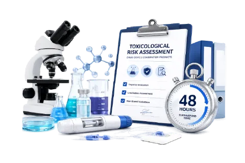 Accelerating Toxicological Risk Assessment for Drug-Device Combination Products Within 48 Hours 