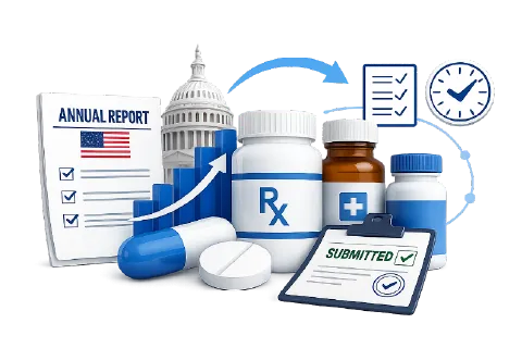 Timely Annual Report Compilation and Submission Strengthened US Market Compliance for a US Pharma Company.