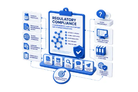 Enhancing Regulatory Compliance and Query Management for Complex Molecules Through Comprehensive Labeling Support