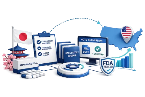 Streamlined and Standardized Submission Processes for a Japanese Drug Manufacturer's Successful Market Entry into the US Market