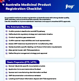  Australia Medicinal Product Registration Checklist