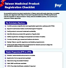 Taiwan Medicinal Product Registration Checklist
