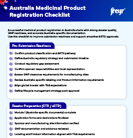 Australia Medicinal Product Registration Checklist